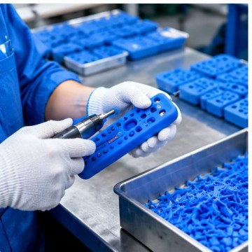 Trimming and deburring silicone remote covers
