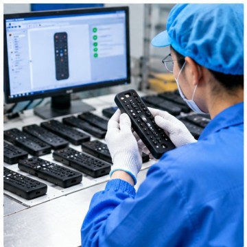 Quality inspection of silicone remote covers before shipment